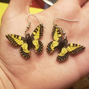 Yellow Swallowtail Butterfly Earrings 🦋 💛